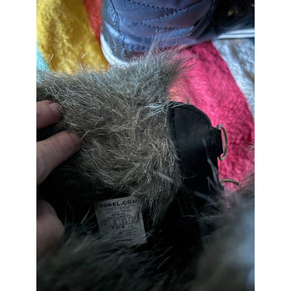 Sorel Faux Fur Lined Boots 8.5 Snow Winter Cabincore Bonfire Cozy Comfort - Picture 7 of 7